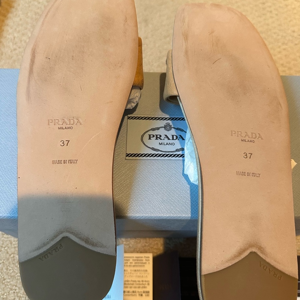 Prada Natural Leather Sandals - Picture 3 of 5